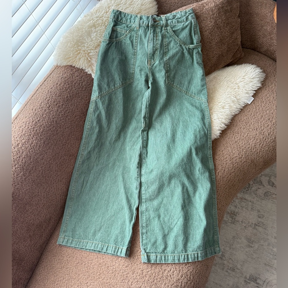 Basic Pleasure Mode Moss Green Cave Jeans